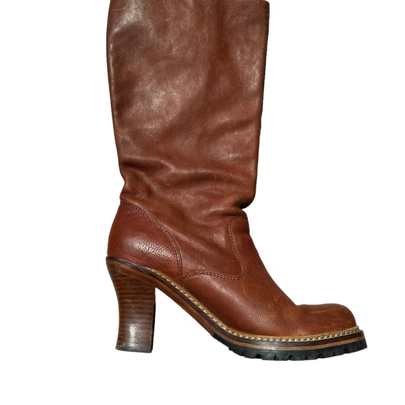 Frye Mildred Engineer Leather Boots Size 8 - Picture 5 of 9